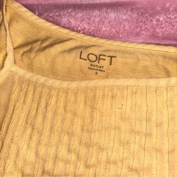 Loft Y2K yellow flowy shirt size small - Picture 4 of 6